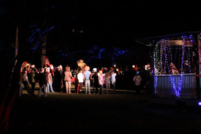 Christmas carols by the gazebo