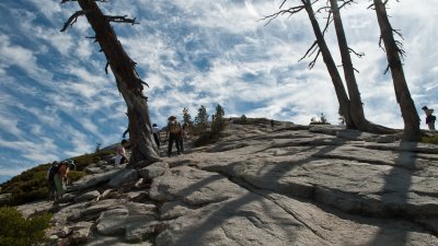 Heading up Sentinel Dome