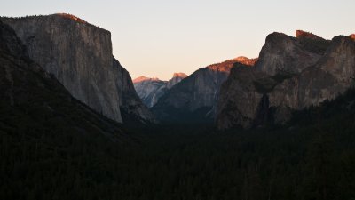 Yosemite Valley from Tunnel View, even later