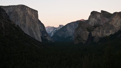 Yosemite Valley from Tunnel View, even  later