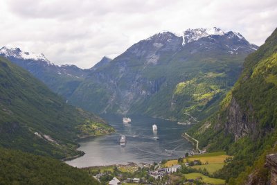 Ships in Geirganger Fiord