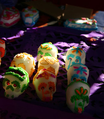 Sugar skulls and coffin cakes