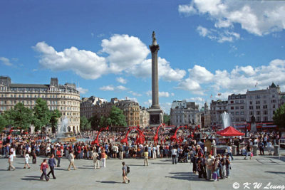 Trafalgar Square on Sunday