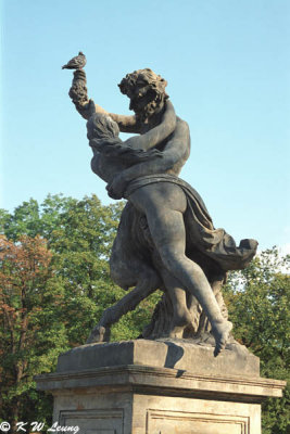 A Sculpture in front of the Palace of the Water