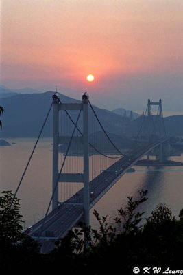 Tsing Ma Bridge at sunset 02