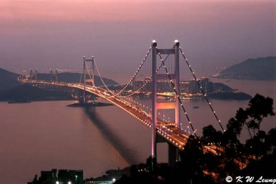 Tsing Ma Bridge at dusk 01