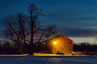 Red Barn At Dawn 20101229