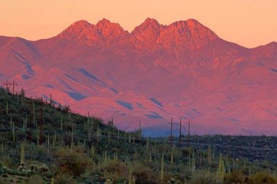 Four Peaks At Sunset 81553