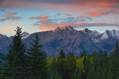 Canadian Rockies at Sunset 17106