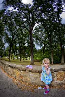 Fun with the Fisheye: Lucia at the Park  August 18, 2012