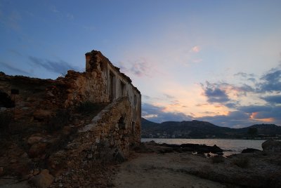 Sunset and Ruins