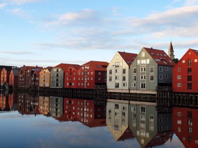 Trondheim - pakhuizen aan de Nidelva