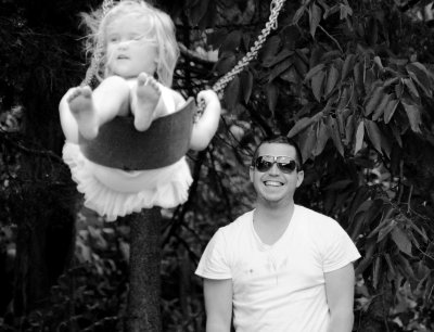 Lots of Bubbles, Water & Swinging on Fathers Day