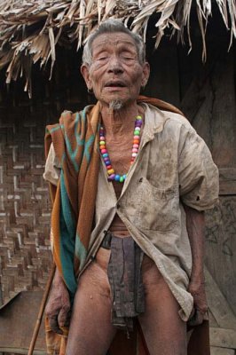 Old man in Monyakshu.