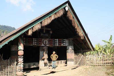 Morung in Wanching, Lower Konyak Naga.