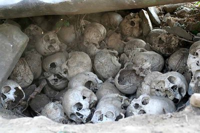In Sheanghah Chingnyu. Skulls from headhunting times.