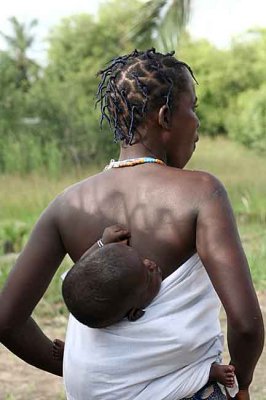 Mother and child in Benin.