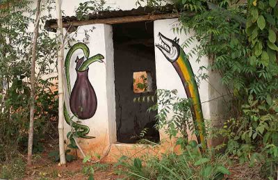 Voodoo. Temple of Dan the serpent god near Abomey.