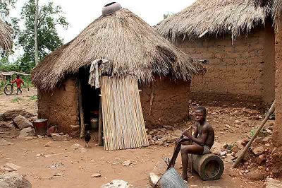 Traditional homestead near Kara, Togo.
