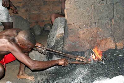 Blacksmith in Lamassayoud, Togo.