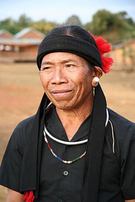 Phnong man in traditional clothes. Pu Tang Village, Mondulkiri, Cambodia