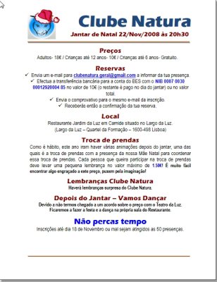 Jantar de Natal (2008/11/22)