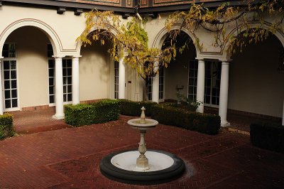 The Courtyard at the Villa Montalvo Mansion