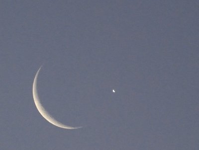 The Crescent Moon and Venus