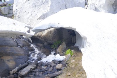 Bill under the snow cave