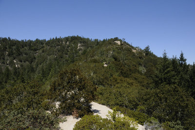 Looking back at the just hiked ridge