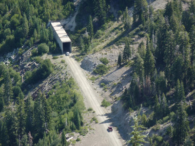 Cars travelling thru the Summit Tunnel