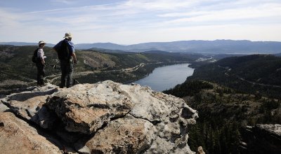 Enjoying the view of Donner Lake