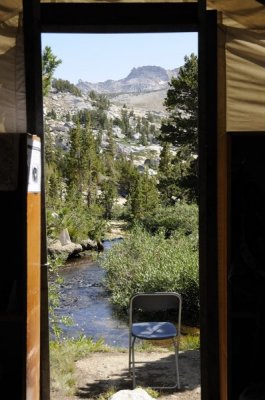 The view from our tent cabin