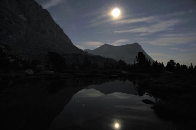 Moon Reflection on Fletcher Lake
