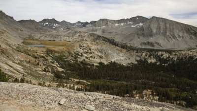 The view from Vogelsang Pass - Gallison and Bernice Lakes