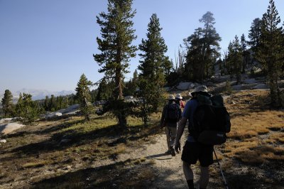 Starting our hike back to Tuolumne Meadows