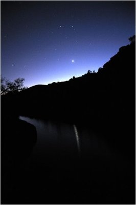 Venus Reflection at Bear Gulch Reservoir