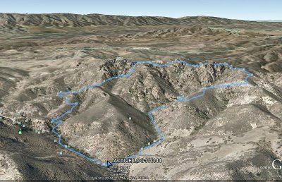 The days hike from Google Map