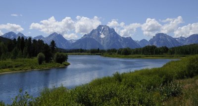 View of the Grand Tetons from Oxbow Bend