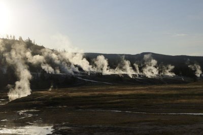 Geysers in the Early Morning 