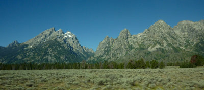 Grand Tetons from the car