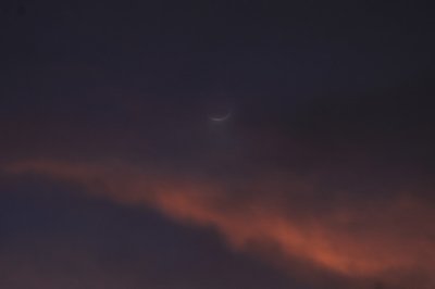 The Crescent Moon at Sunset