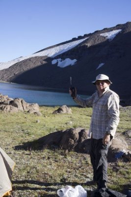 John with our Iridium Satellite Phone