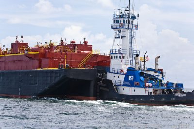 Barge leaving Port Everglades