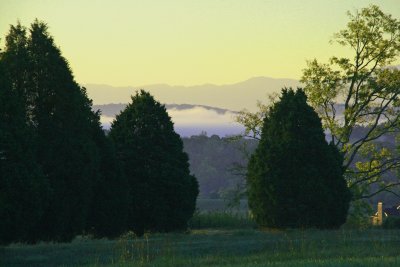 Sunrise and fog,10-3-2008, looking East