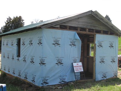 Then comes the house wrap