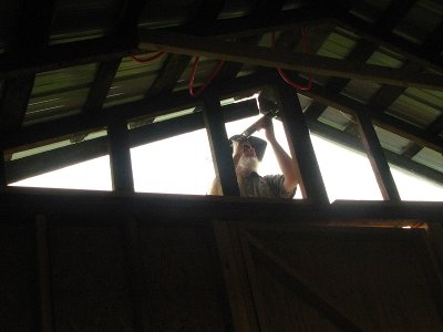 To let plenty of light in, we put Plexiglass under the eaves