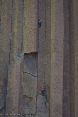 Climbers at Devils Tpwer