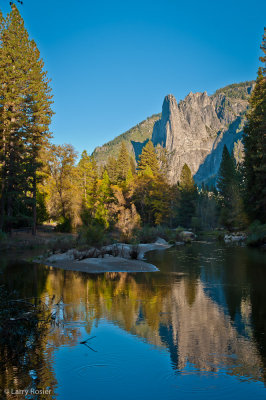 Merced river and Sentinel Rock