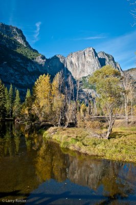 Yosemite River and Yosemite Fall